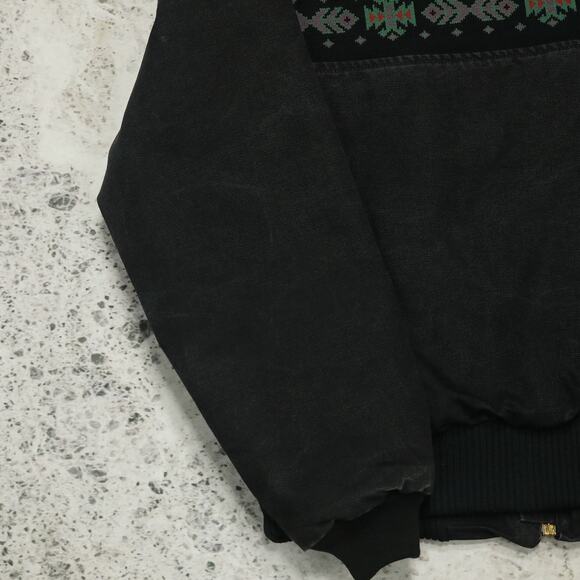 Vintage Carhartt JQ0405 Faded Black Aztec Jacket Size Medium - Large - Picture 10 of 16